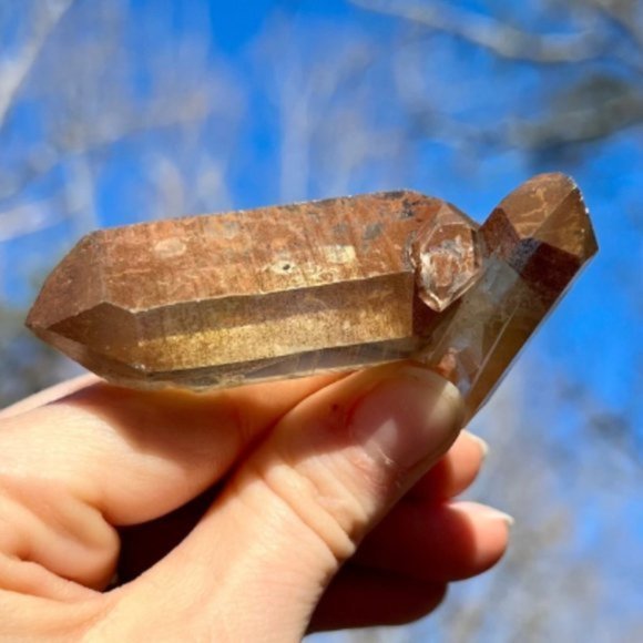 Iron Covered Double Terminated Quartz - Picture 6 of 7
